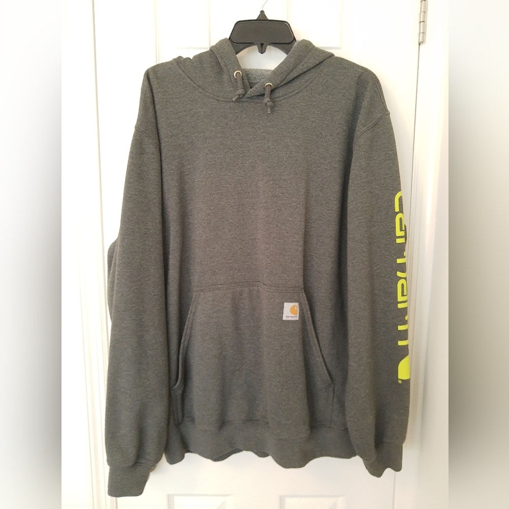 Carhartt Grey Hoodie Sweatshirt Men's L
